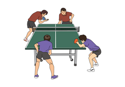 table tennisのイラスト